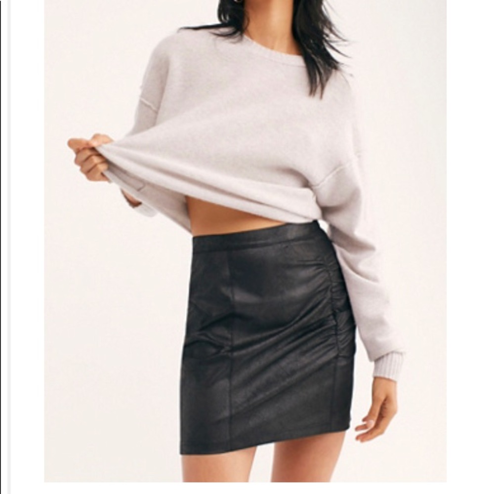 Free People ‘Rumi Ruched Mini Skirt’